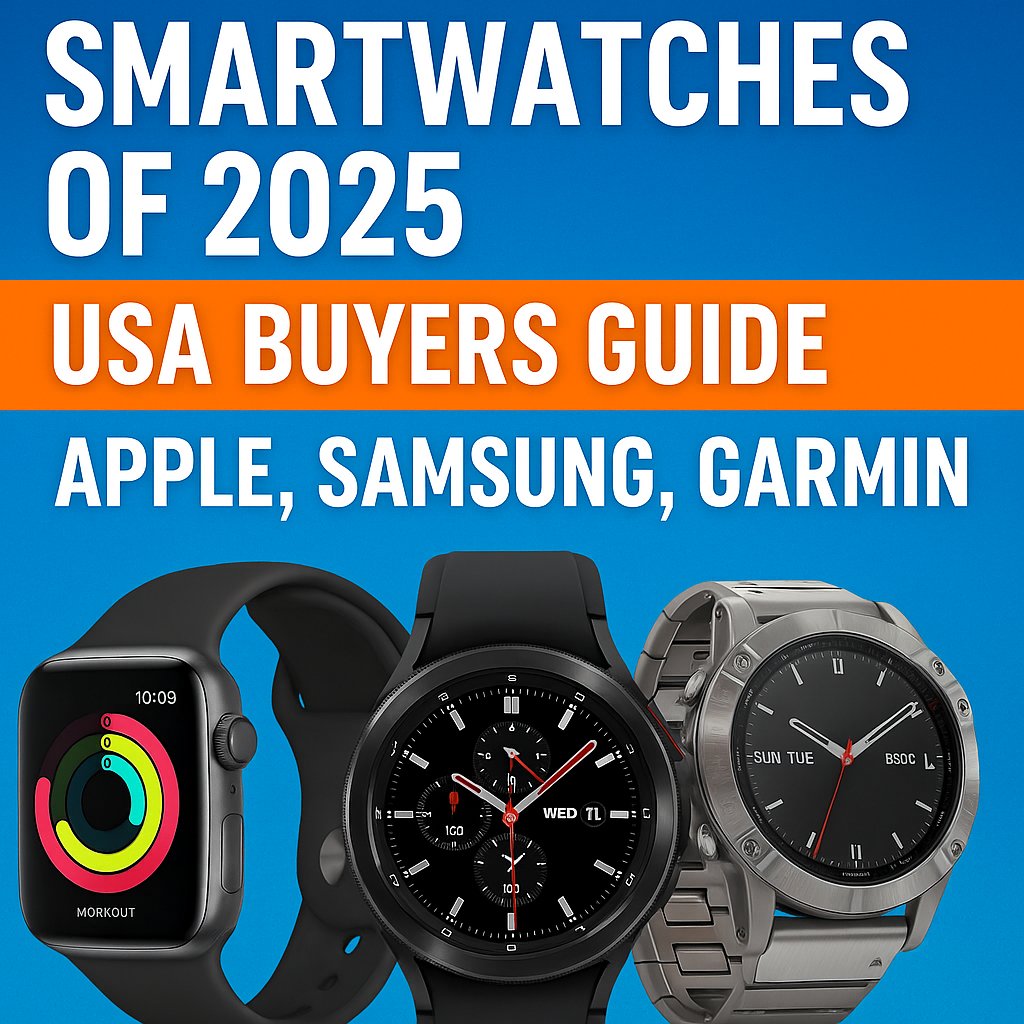 Best smartwatches of 2025 USA buyers guide featuring Apple Samsung and Garmin
