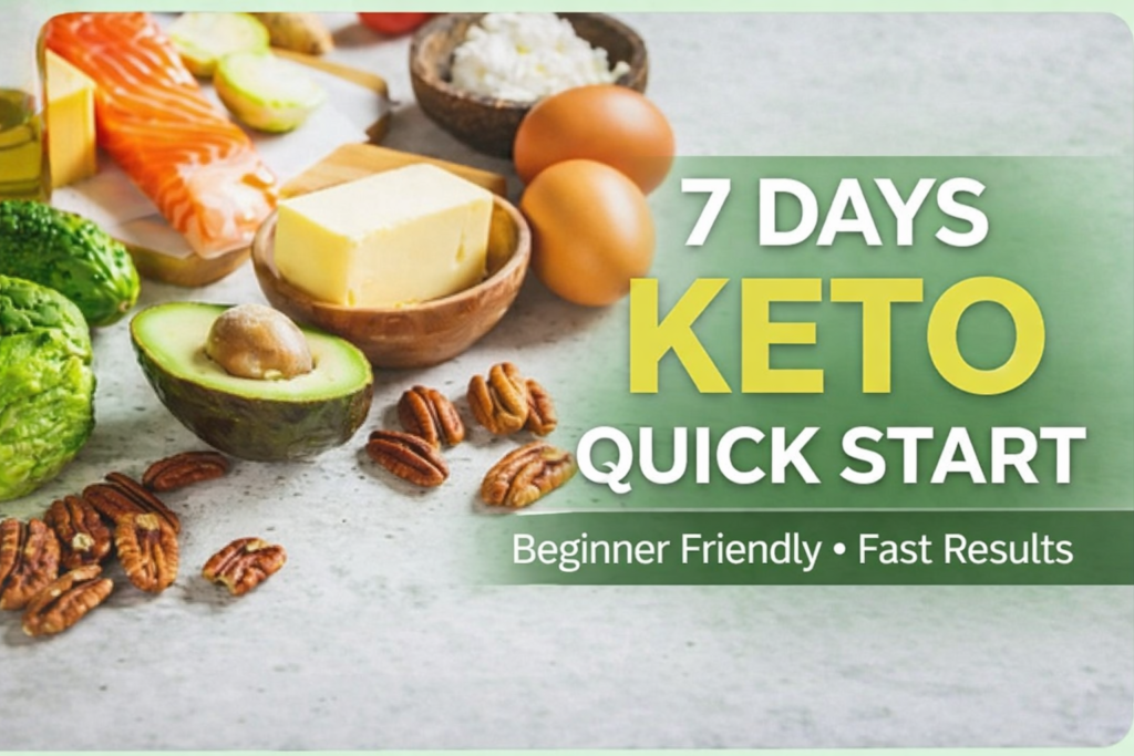 7 Days Keto Quick Start beginner keto meal plan for fast results