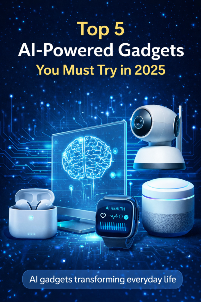 AI gadgets 2025 showcasing smart devices and artificial intelligence technology