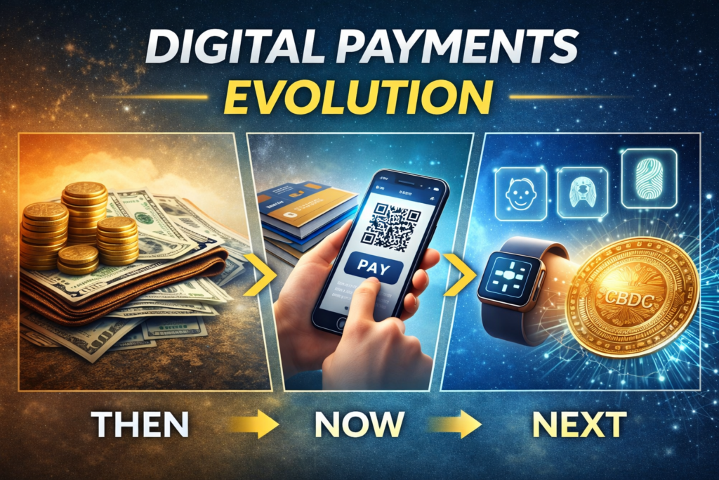 digital payments evolution from cash to mobile payments and future digital currencies