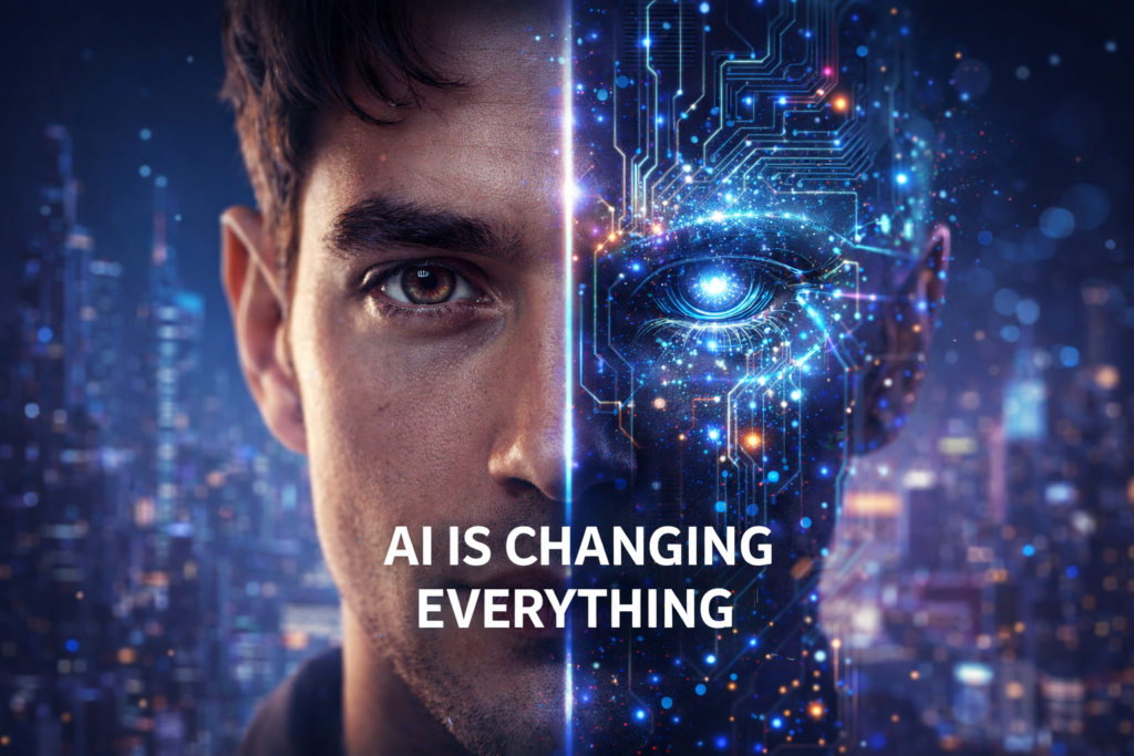 artificial intelligence 2026 human and AI future concept